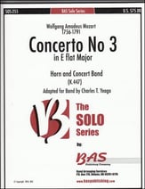 Concerto #3 in E-flat Major, K. 447 Concert Band sheet music cover